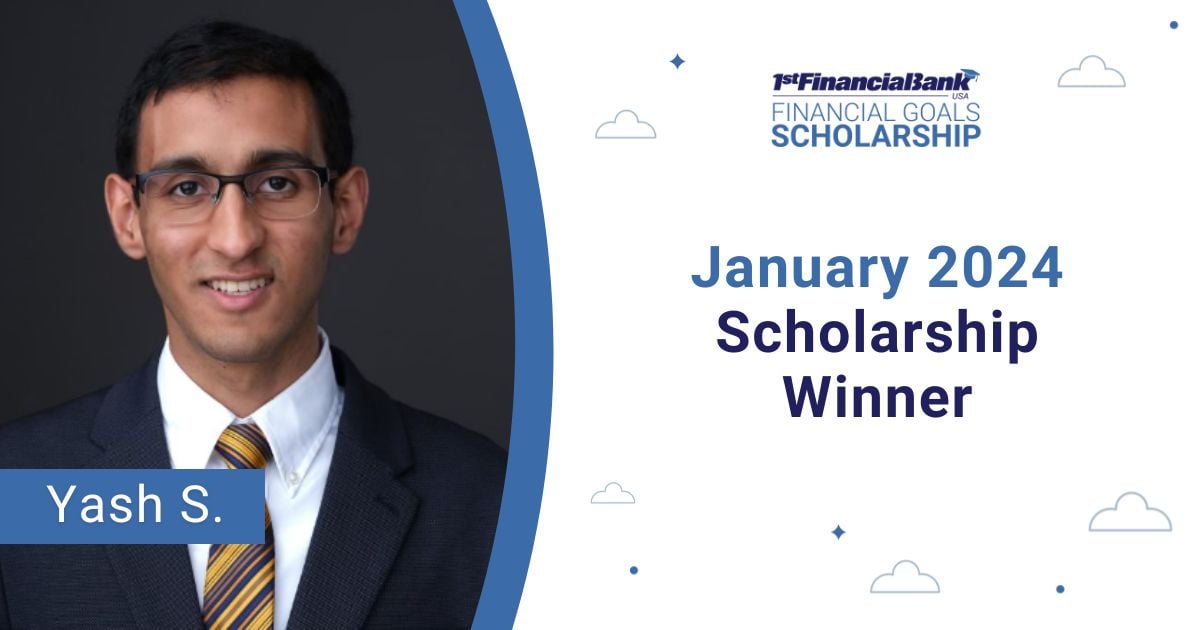 January 2024 1FBUSA Scholarship Winner- Yash S.