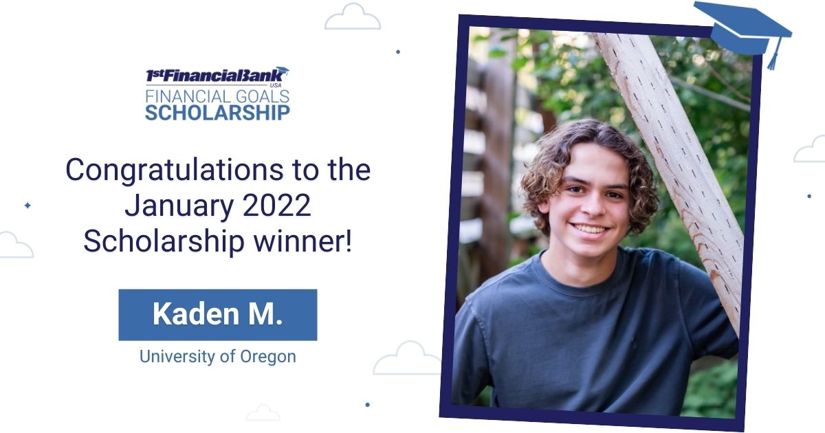 January 2022 1FBUSA Scholarship Winner- Kaden M.